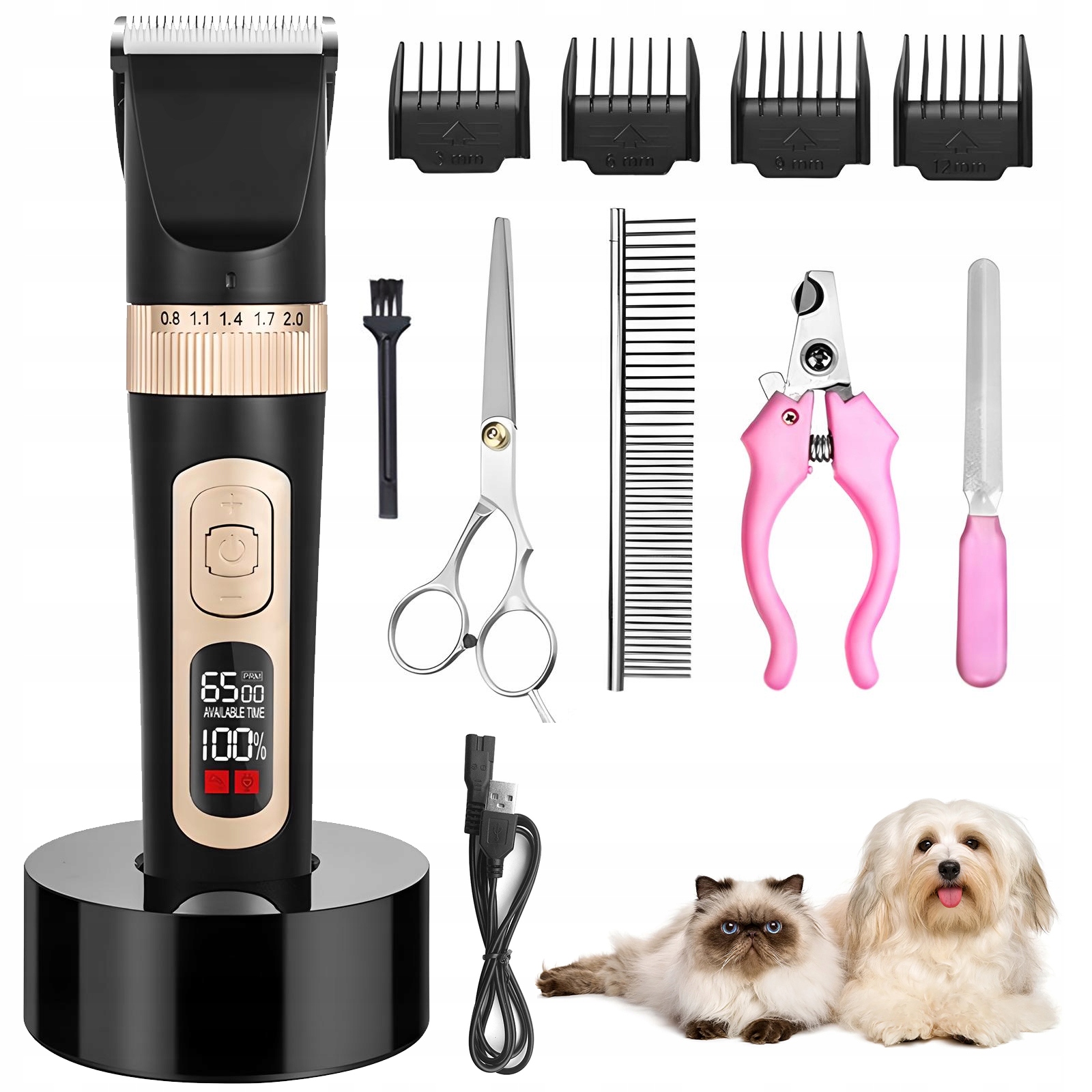 Levně Heylad Akumulátorový strojek na stříhání zvířat – Rychlé nabíjení a tichý provoz