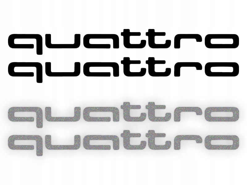 Naklejka Audi QUATTRO na samochód na auto - ODBLAS