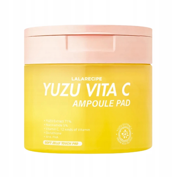 Rozjaśniające płatki z witaminą C Yuzu Vita C Ampoule Pad LalaRecipe 80szt