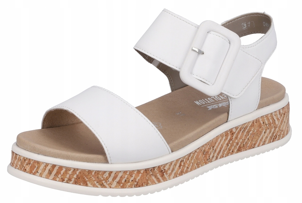 Rieker Revolution W0800-80 39 białe sandały