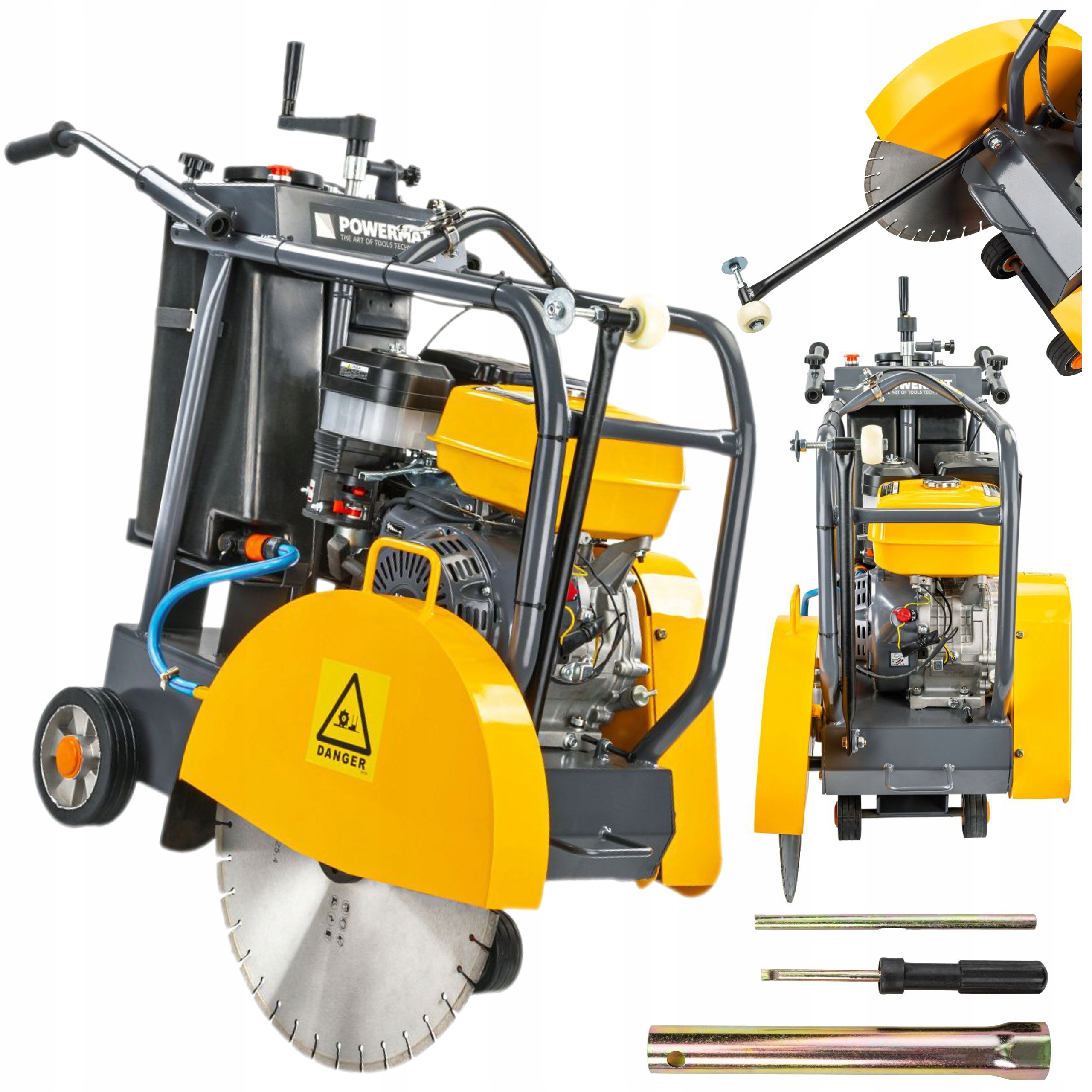 Benzínová Pojízdná Pila Na Asfalt Betonu Řezačka 14KM Kotouč 350-500MM