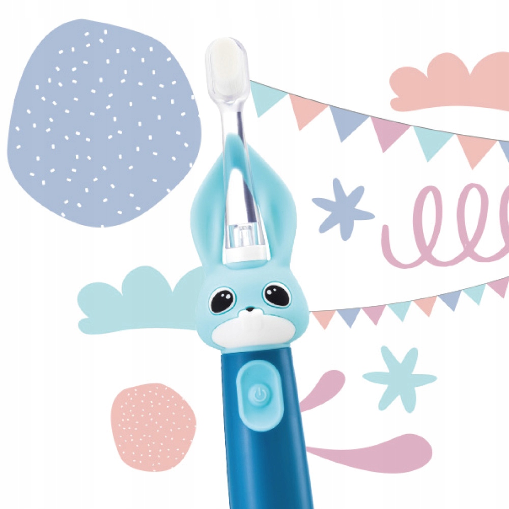 SZCZOTECZKA SONICZNA ELEKTRYCZNA DO ZĘBÓW DZIECI 0-3LAT VITAMMY BUNNY BLUE Stan opakowania oryginalne