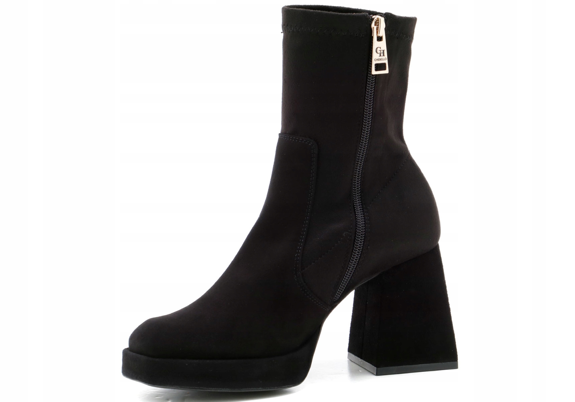 CheBello skórzane botki czarne2959 R38 GaleriaAgat Marka CheBello