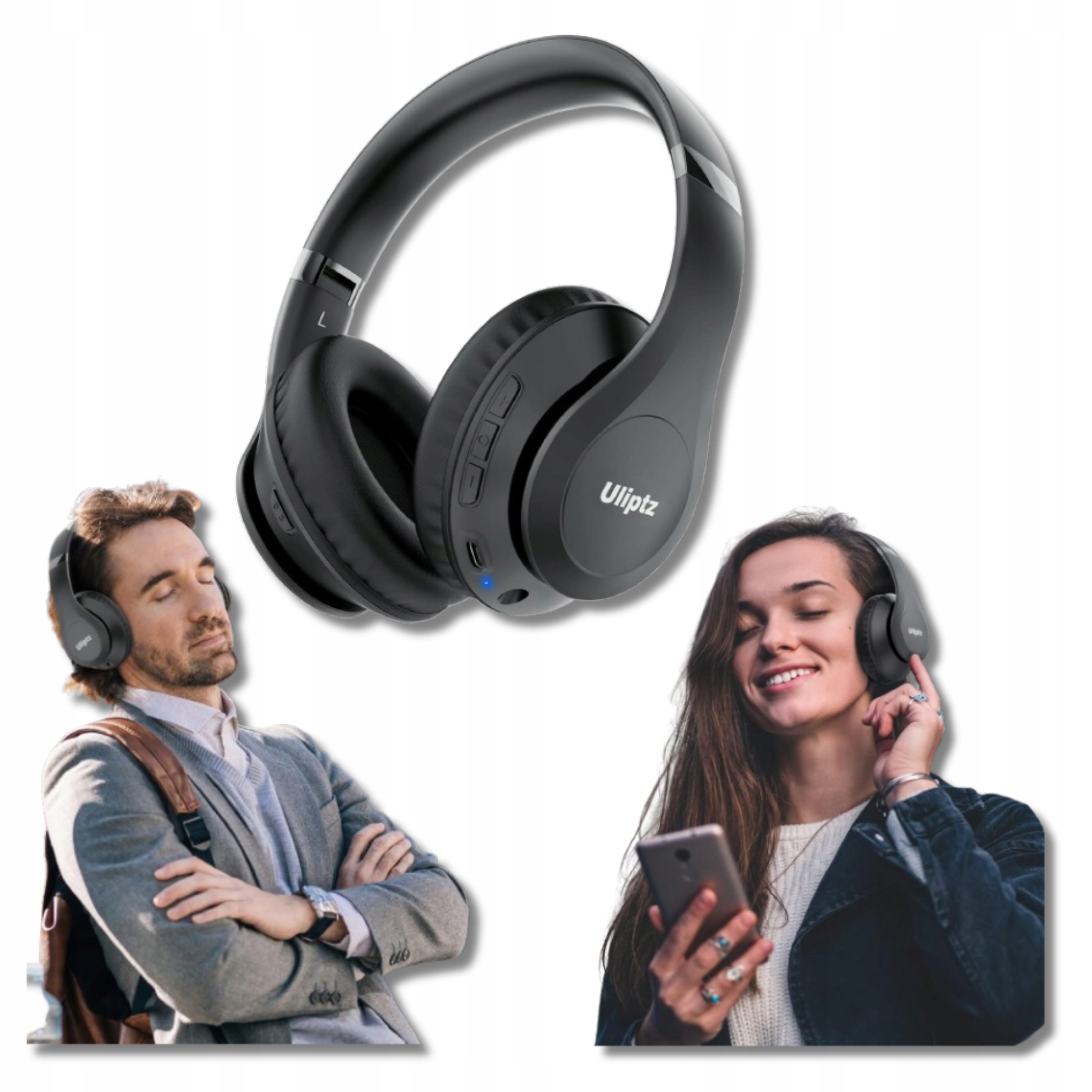 Bezdrátová sluchátka do uší Bluetooth s mikrofonem Premium až na 65 hodin