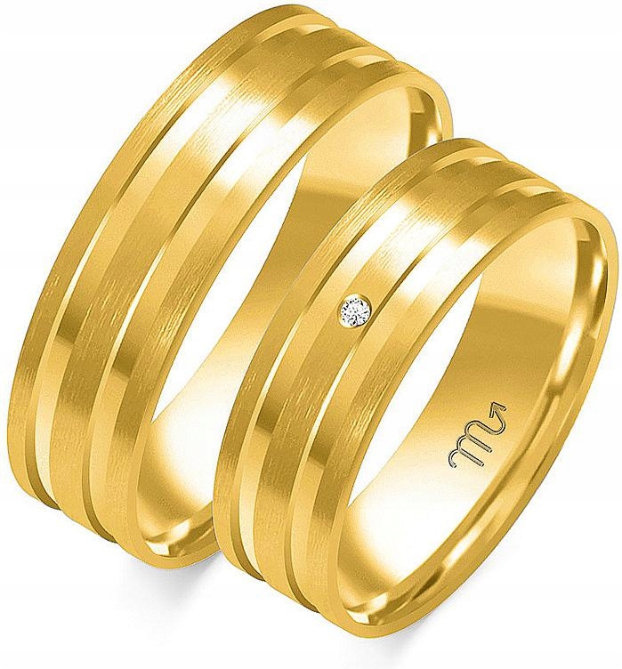 Zlatý snubní prsten moderní 585 r 26 27 28 dámská pánská kolekce svatba