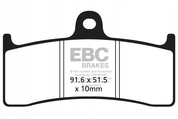 Klocki hamulcowe EBC FA249HH wzmacniane (kpl. na 1 tarcze)