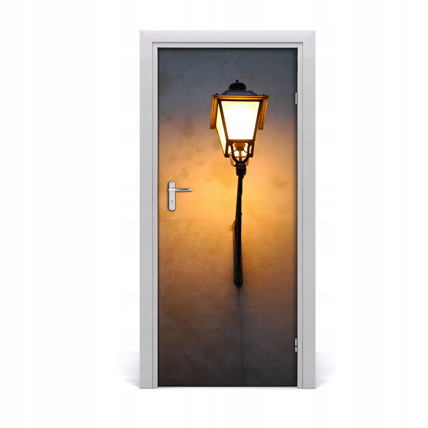 

Fototapeta samoprzylepna Drzwi Stara uliczka lampa