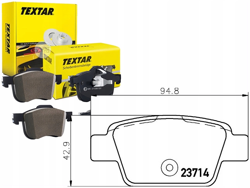 Tex2371401 КОЛОДКИ HAM. FIAT ЗАД. СТИЛО/BRAVO/MITO B
