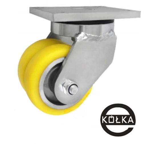 Hliníkovo-polyuretanové kolo o průměru 100 mm, v pevném, svařovaném pouzdře, Tandem