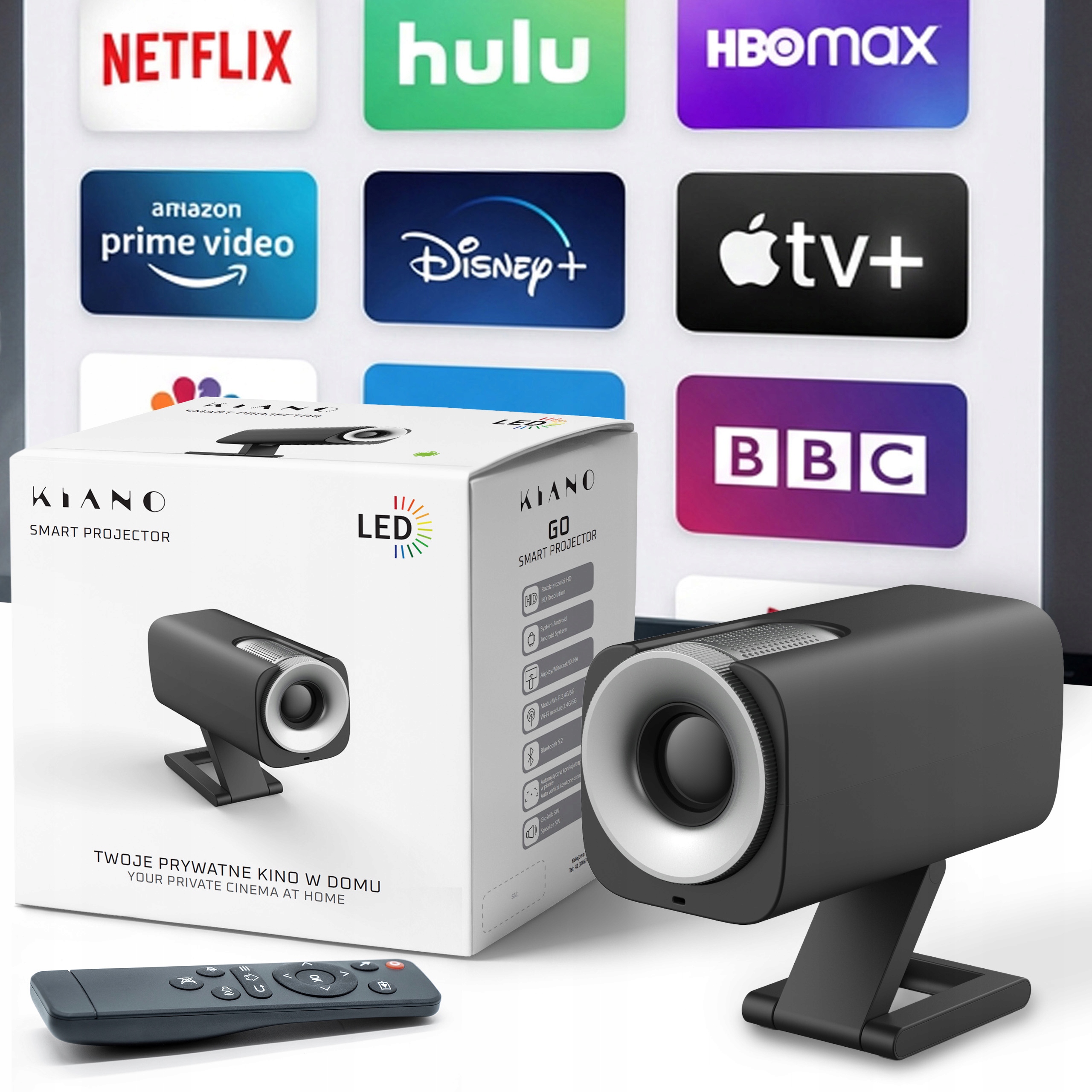 Projektor LED Kiano Projektor Kiano GO V15 czarny