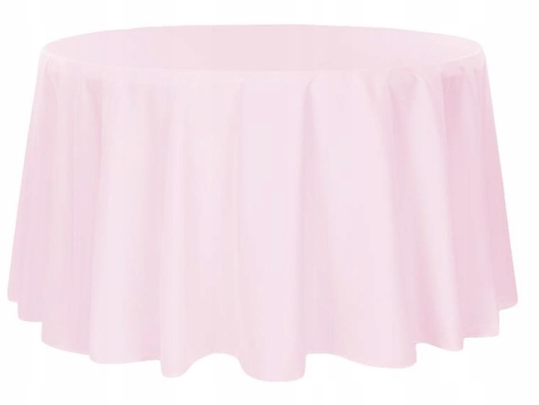 

obrus Różowy stół Okrągły 320cm wesele bankiet