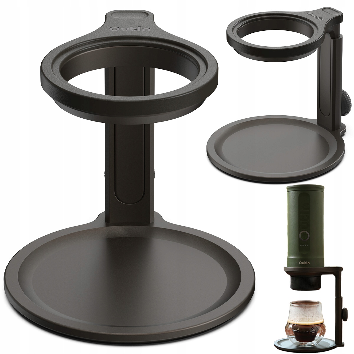 Outin Uchwyt na ekspres do kawy stojak do ekspresu regulowany przenośny