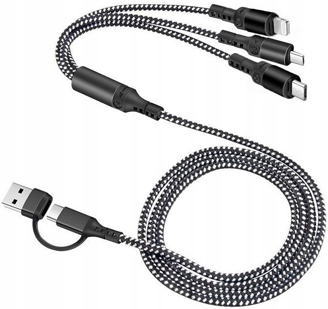 

Kabel Usb Usb-c 5w1 Usb-c Lightning microUSB 1.2m