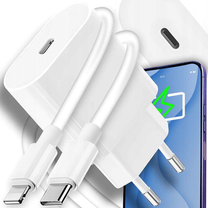 

Szybka Ładowarka Usb-c 20W Kabel 1M Do Iphone