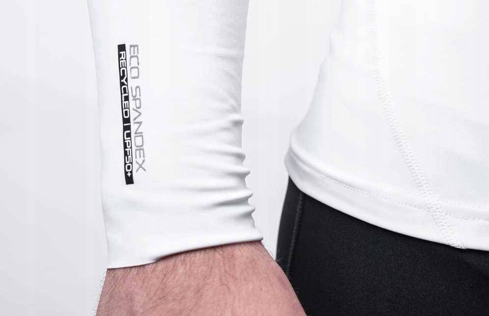 KOSZULKA MĘSKA ZHIK ECO SPANDEX UPF50+ DŁUGI RĘKA BIAŁA L Płeć mężczyzna