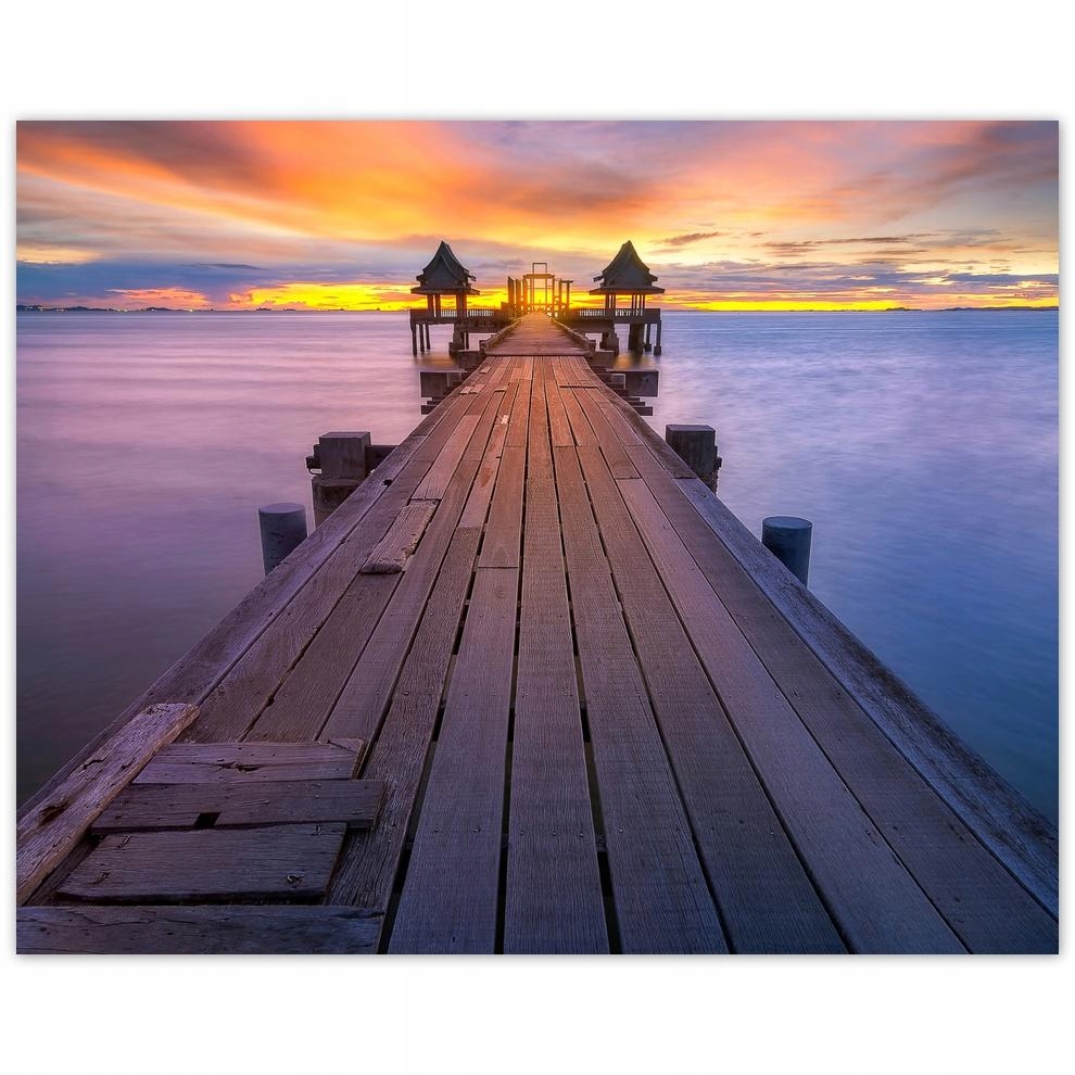 

Plakat 50x40 Pomost o zachodzie słońca