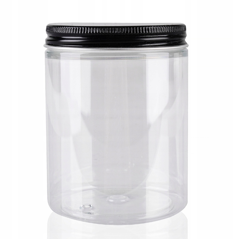 

Słoik Pet 300ml z nakrętką Alu Czarną 5szt