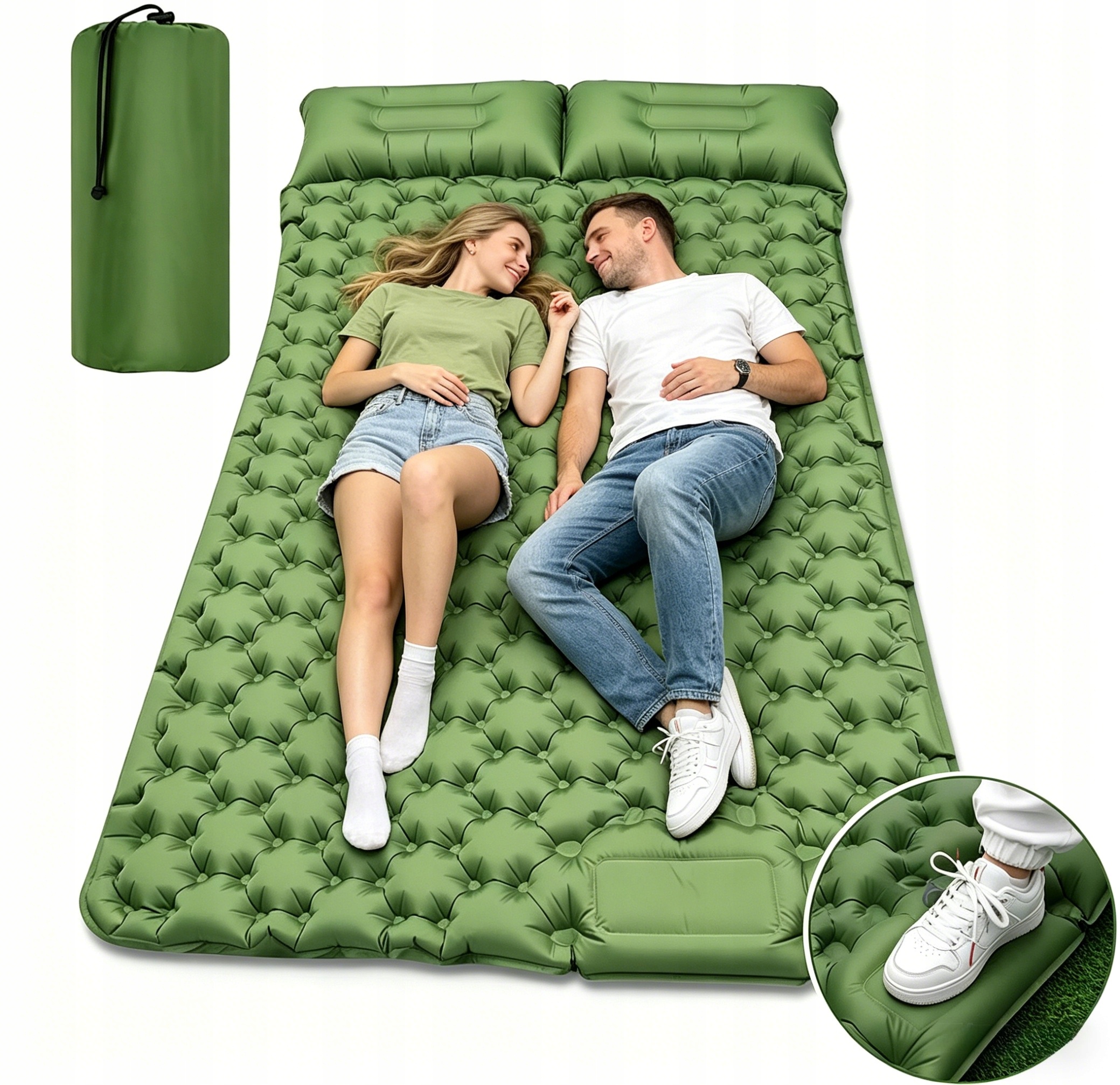 Dvojitá Samonafukovací Karimatka Pro 2 Osoby Matrace 195*125 CM