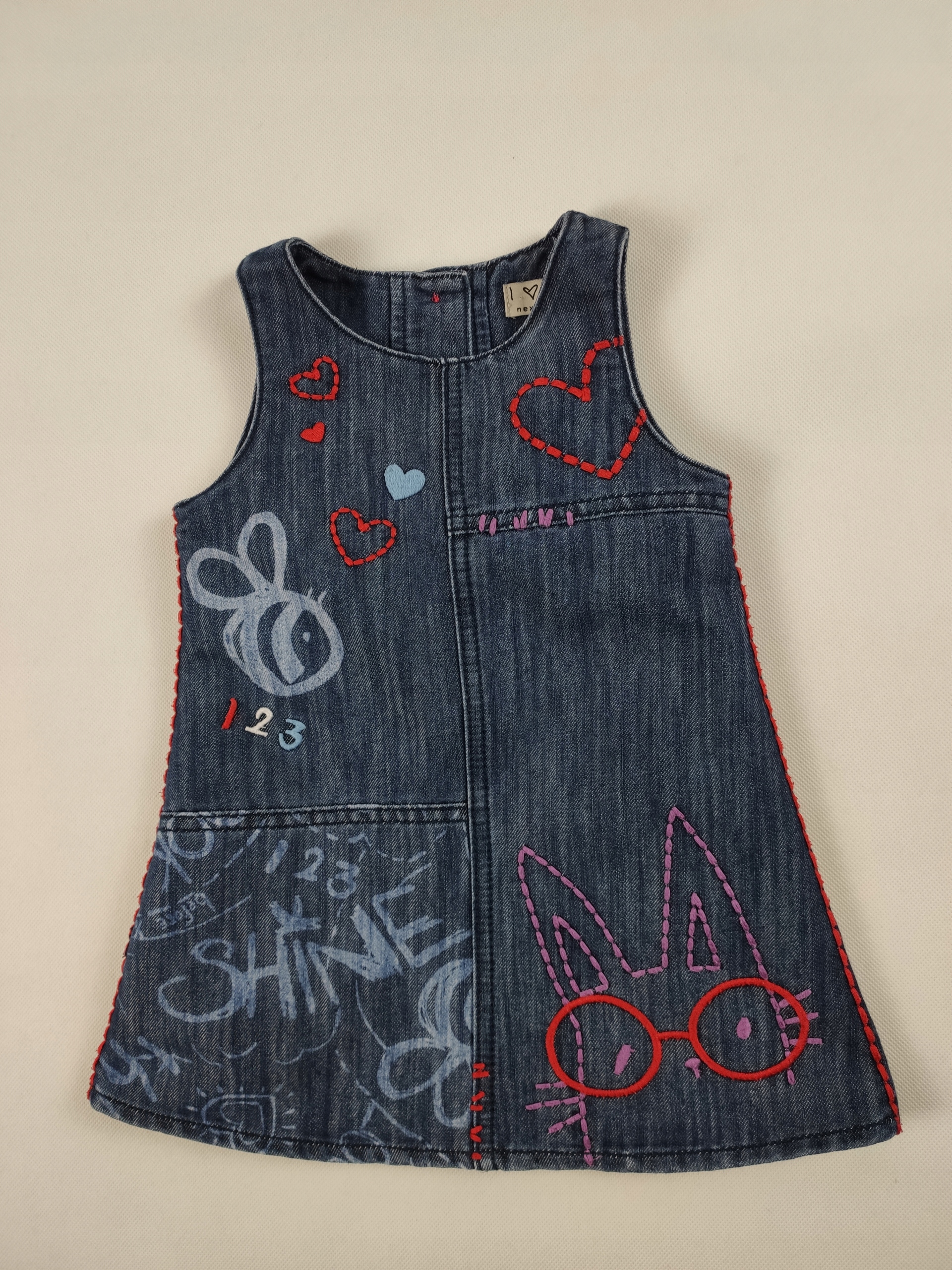 NEXT ДЕТСКАЯ одежда ПЛАТЬЕ ДЖИНСЫ Р. 80 СМ 9-12 М-CE