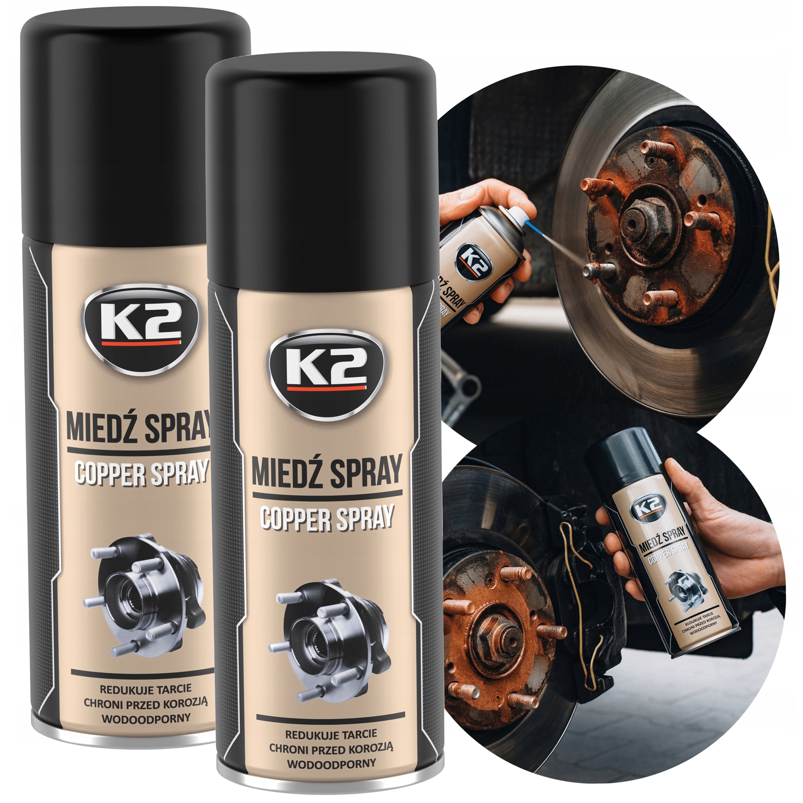 Smar Miedziowy Miedziany 400ML K2 Miedź Spray 2szt