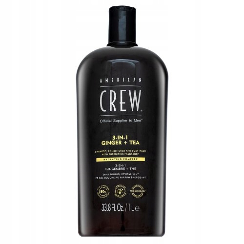 American Crew 3-in-1 Ginger Tea šampon, kondicionér a sprchový gel 1000 m