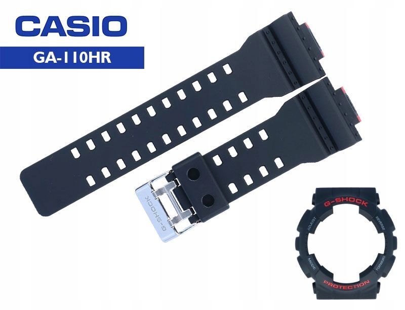 Komplet Bezel A Pásek Casio GA-110HR GA-400 GA-700 Černý Originální