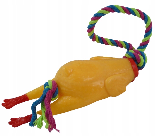 

Zabawka dla psa Aport kurczak ze sznurkiem 41cm