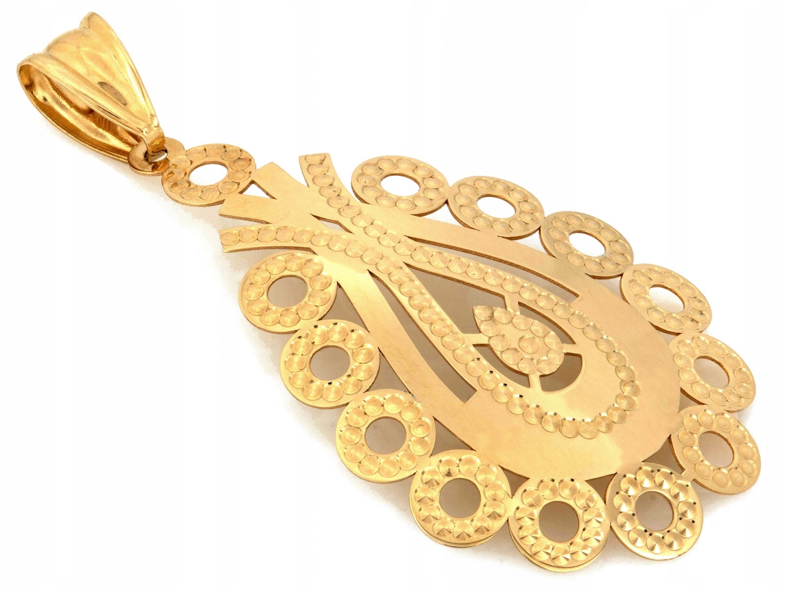 Velký zlatý prolamovaný přívěsek boho 585 14k 1.91g, efektní a módní jako dárek