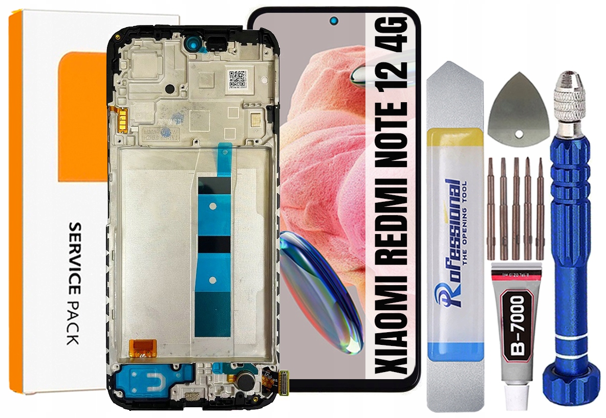 Displej Pro Xiaomi Redmi Note 12 4G Originál Oem Obrazovka Rámeček