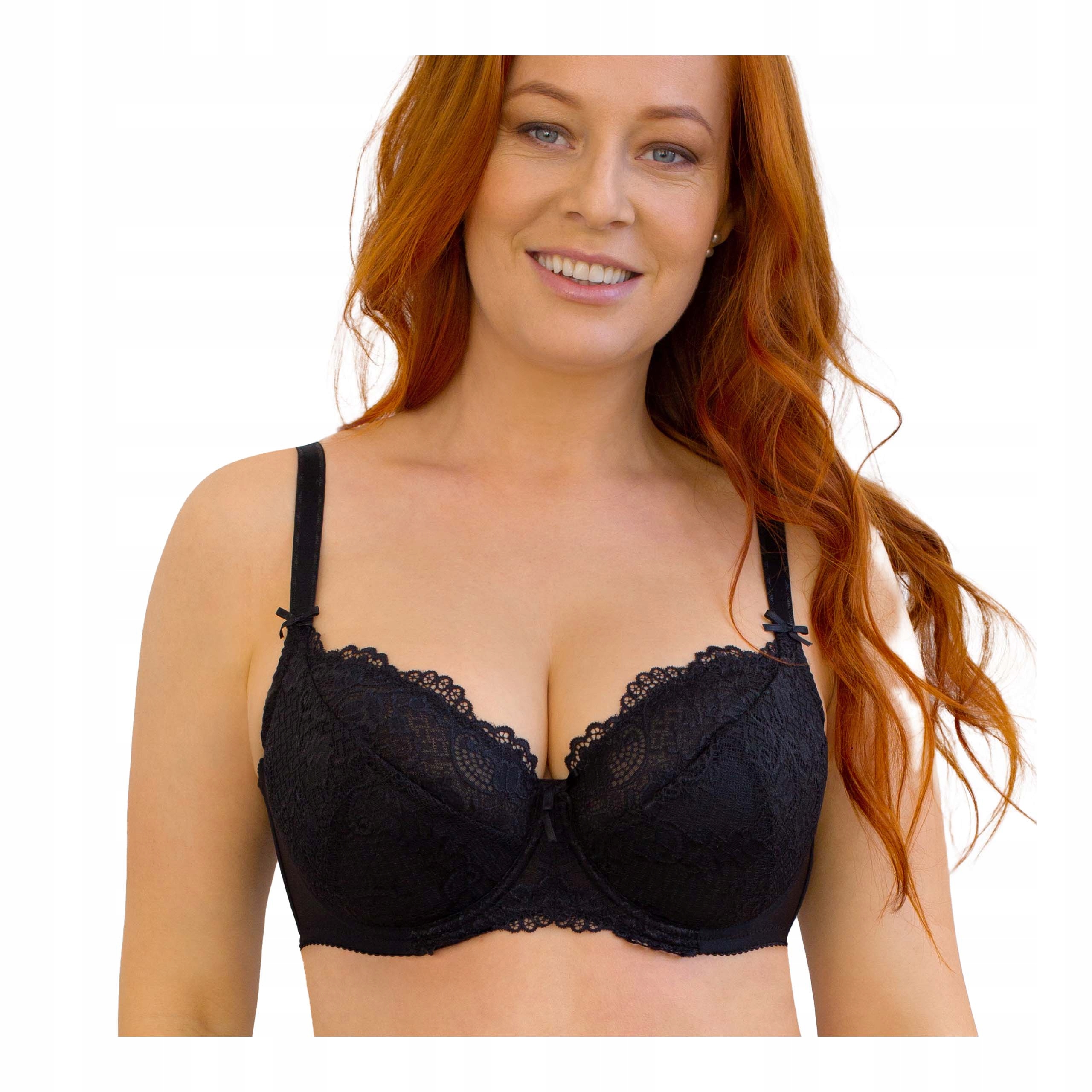 Polovyztužená dámská podprsenka s velkými velikostmi a širokými ramínky Kleo 70D