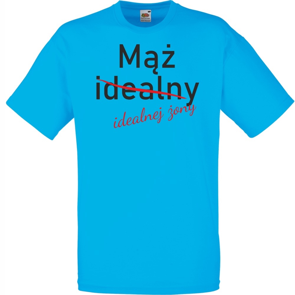

Koszulka mąż idealnej żony ślub XXL lazurowa