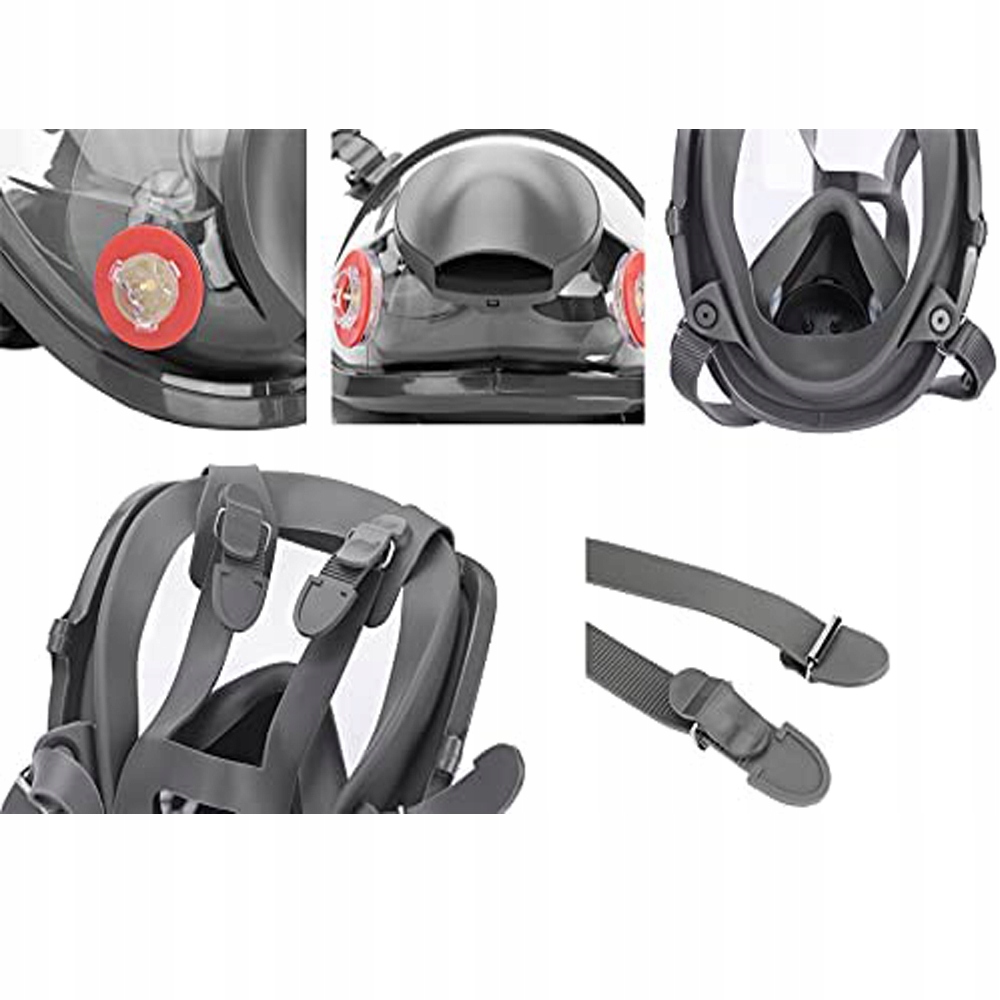 ZESTAW PEŁNOTWARZOWY MASKA LAKIERNICZA PRZECIWGAZOWA PRZECIWPYŁOWA NOWY Materiał guma