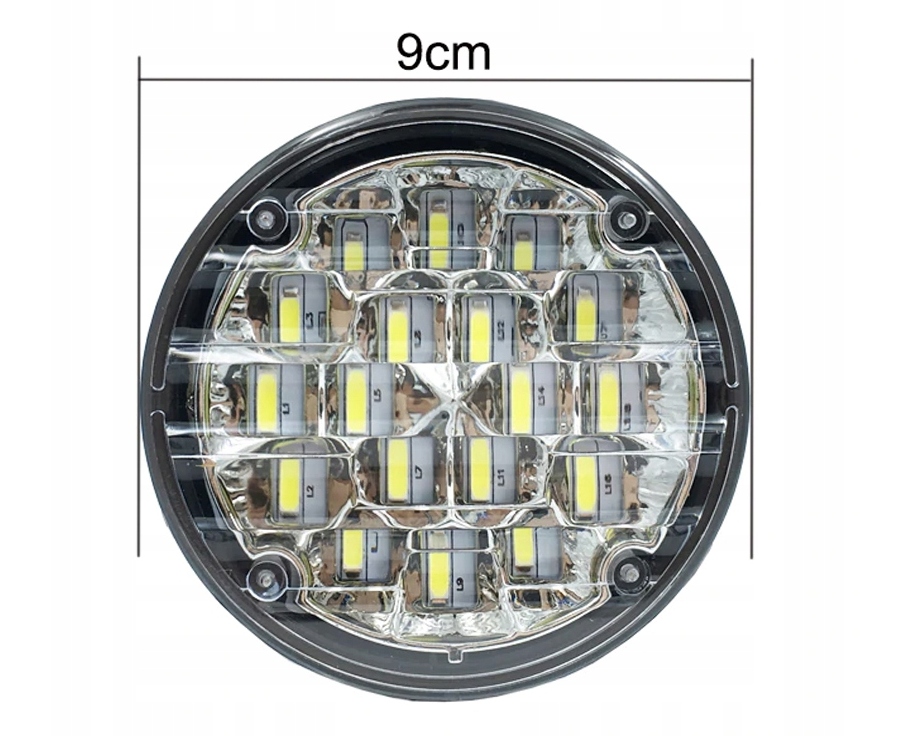 Okrągłe Światła LED do jazdy lampy E4 RL 9 CM DRL Napięcie 12 V