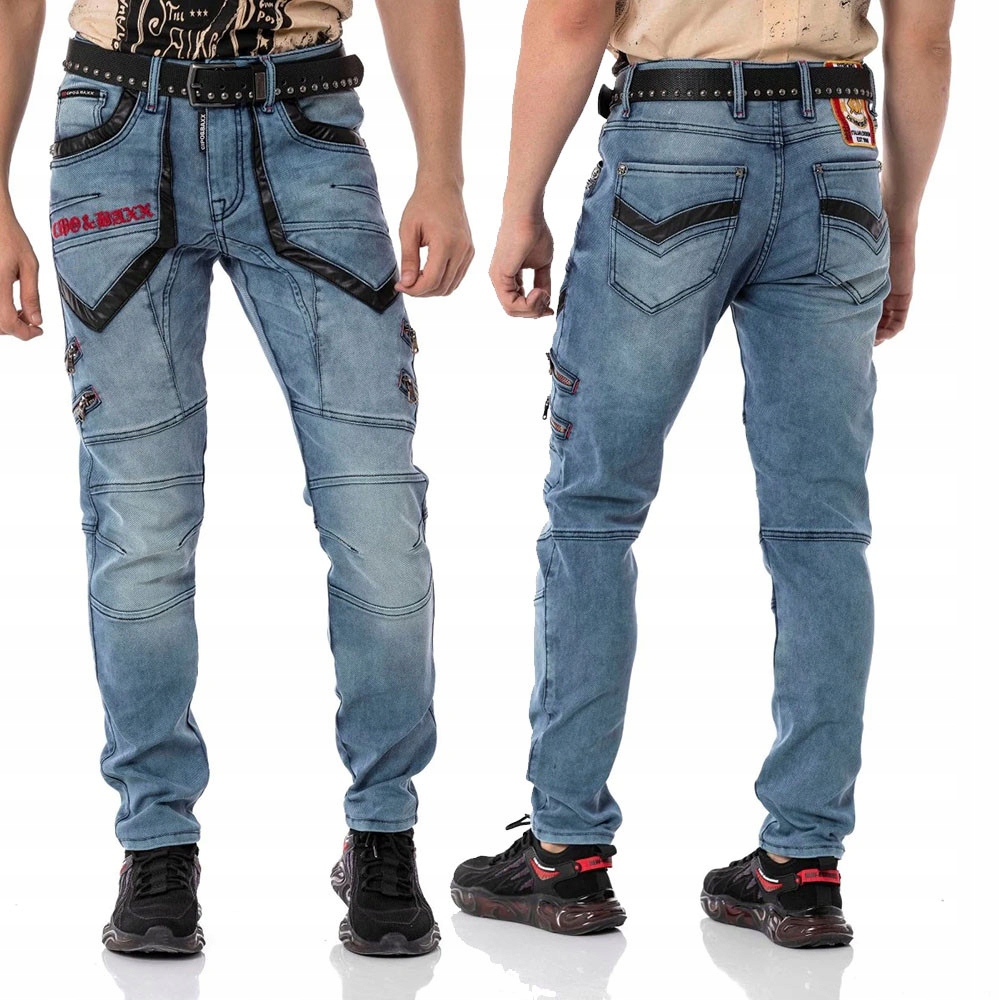 Cipo & Baxx kalhoty pánské CD795 L:34 jeans džíny moto 40 jeans