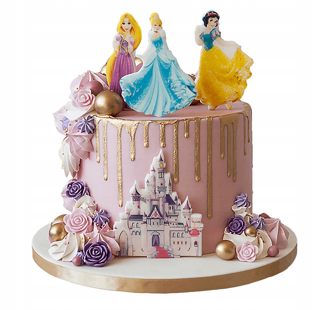 Levně dekorace na dort Hotová sada Princezničky 10 ks oplatek ozdobné figurky