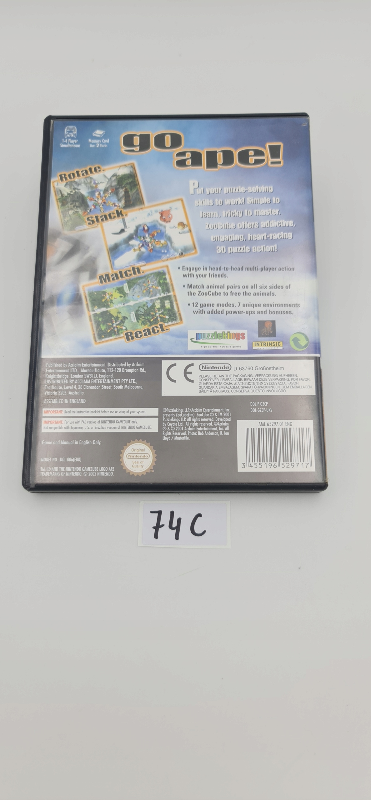 NINTENDO GAMECUBE ZOOCUBE Producent Nintendo