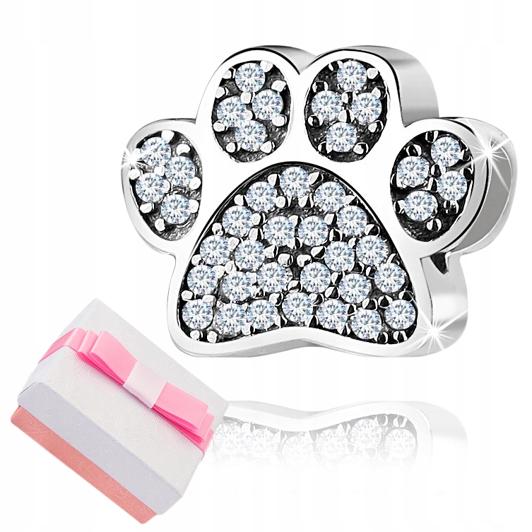 

Zawieszka Srebrna Łapka 925 Charms Beads Koralik