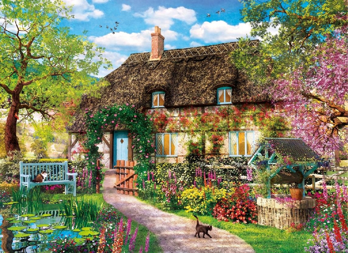 

Puzzle 1000 el The Old Cottage Stara Chatka Widok