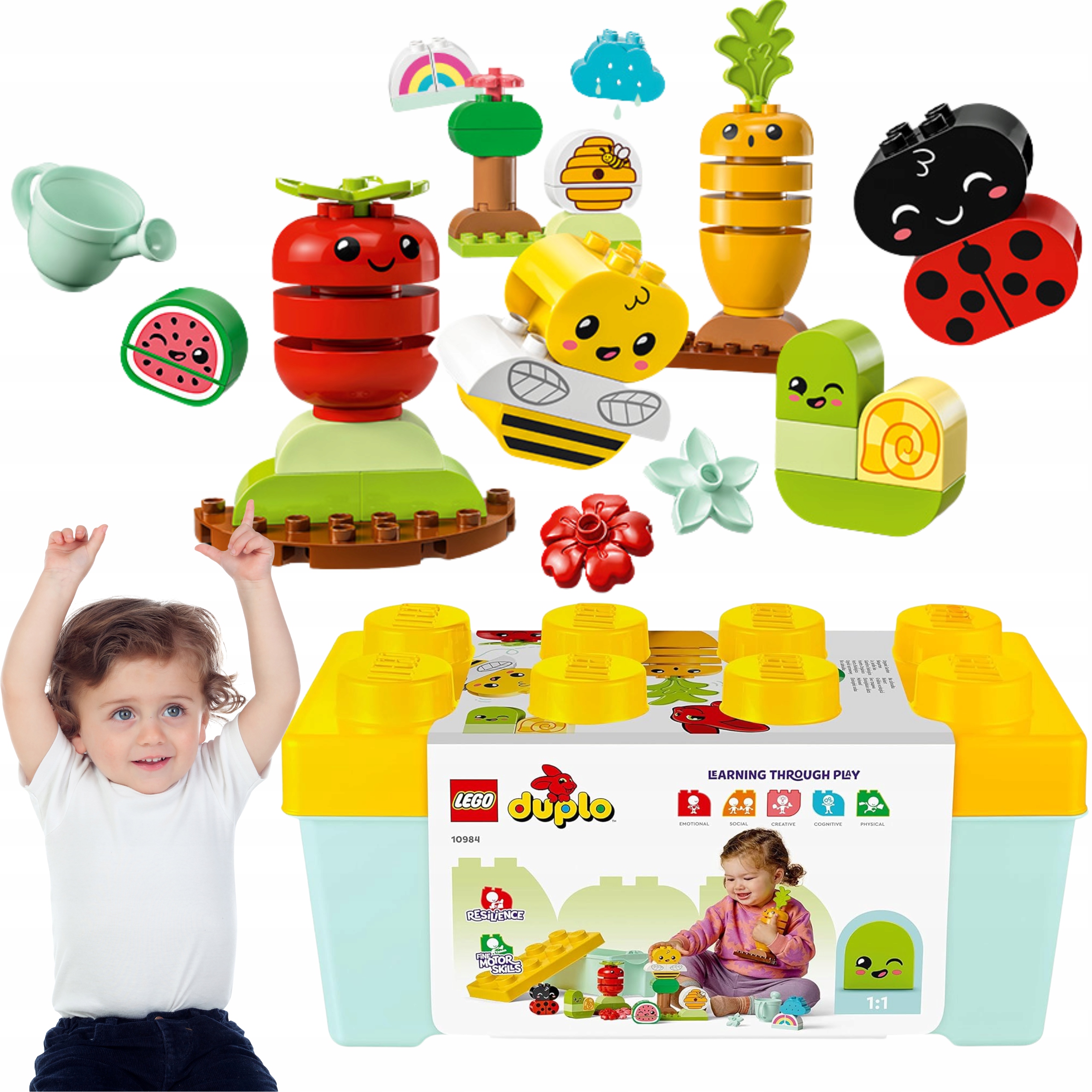 stavebnice Lego Duplo Moje První Zahrada Mrkev Beruška Krabička 43 Kusů.