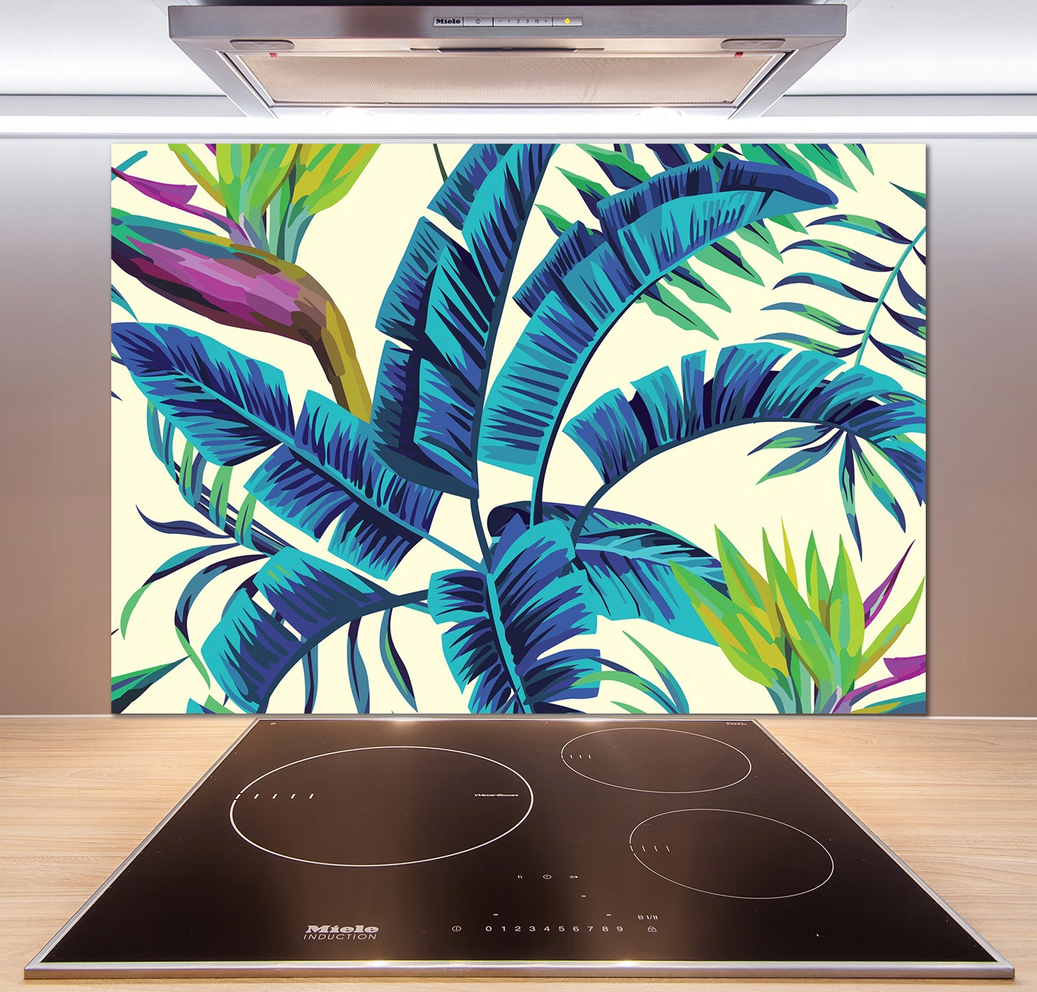 

Panel do kuchni Tropikalne liście 100x70 cm + Klej