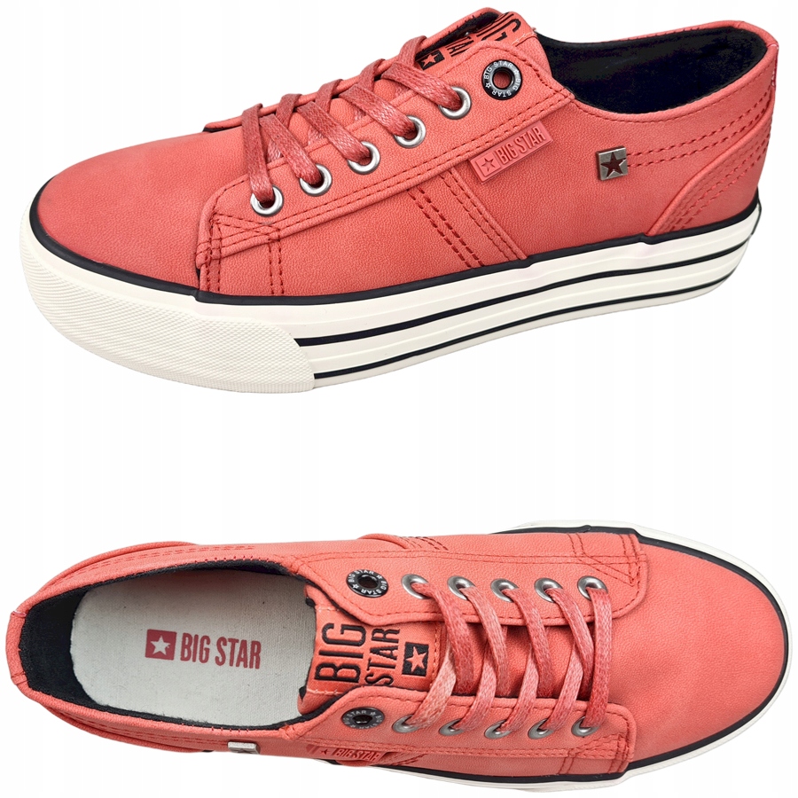 

Trampki Big Star różowe damskie ekoskóra GG274141