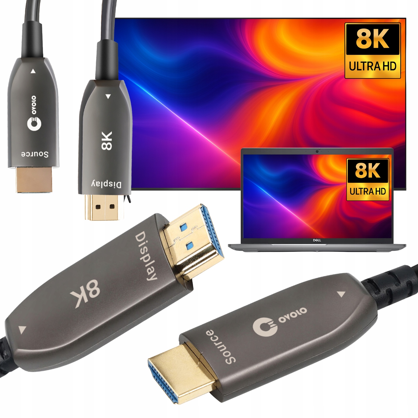 Kábel Hdmi Aoc 15 m optický 8K pre Projektor optický kábel Premium