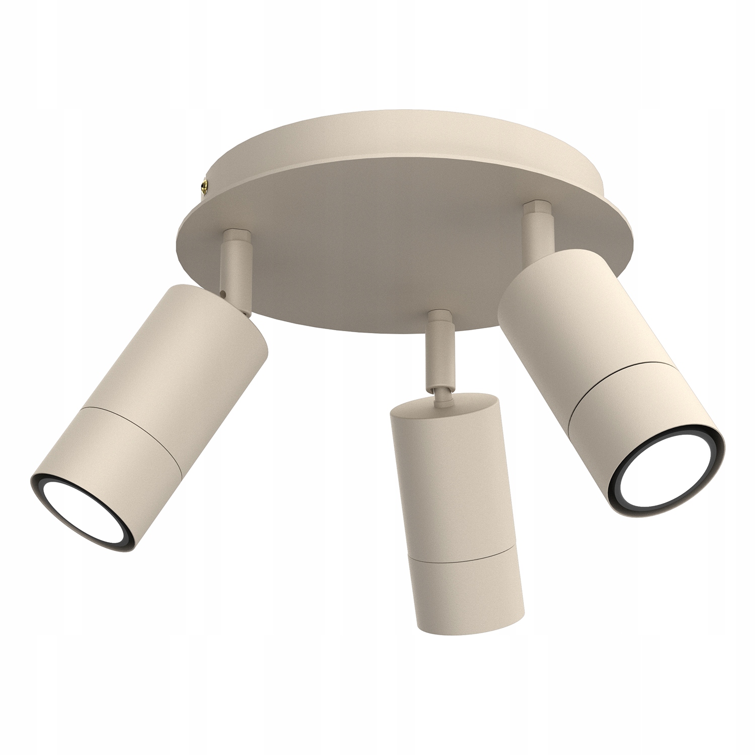 Stropná lampa 3 pohyblivé reflektory okrúhla krémová do predsiene Luminex