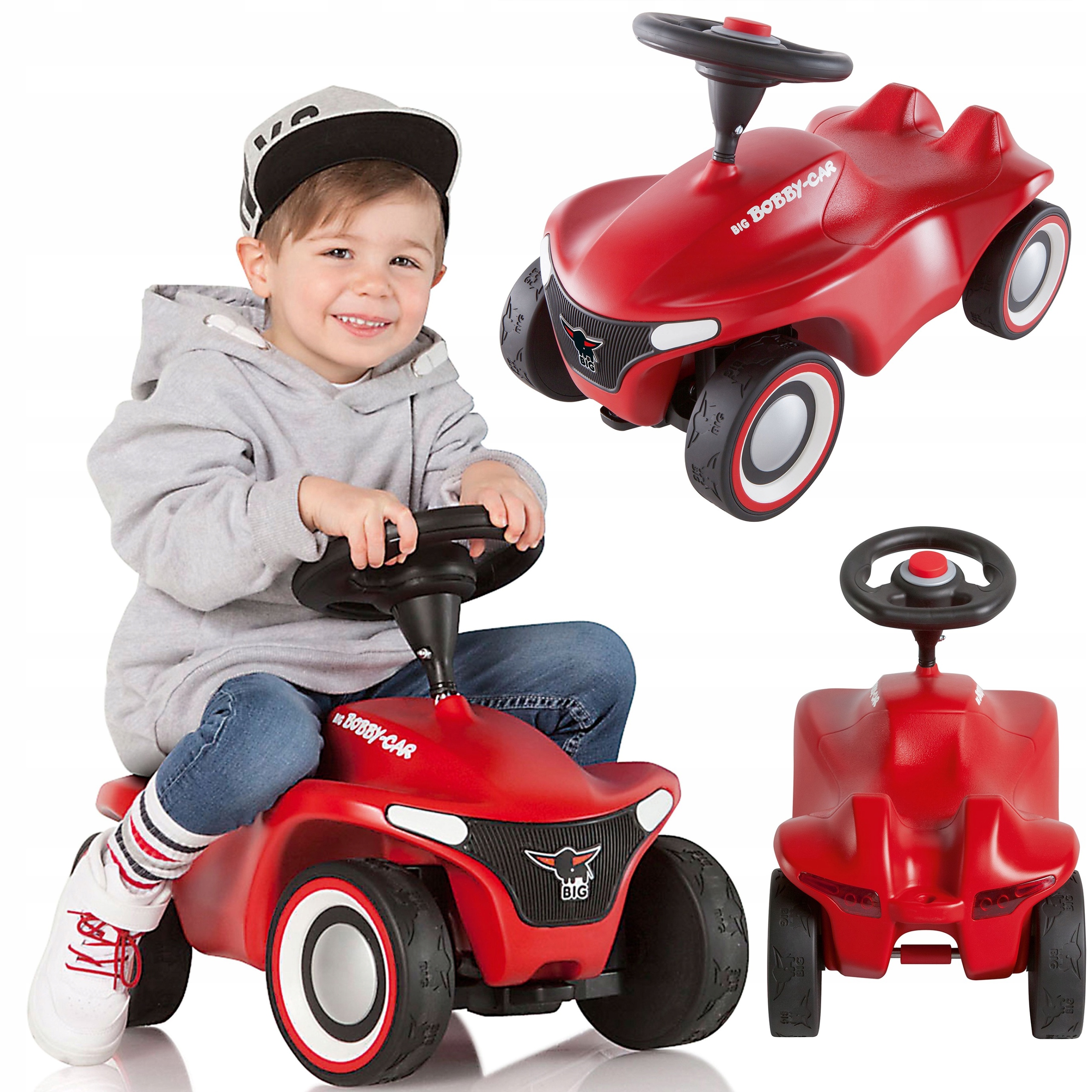 Jeździk Pchacz Samochód Autko Czerwony Bobby Car Neo Red Big