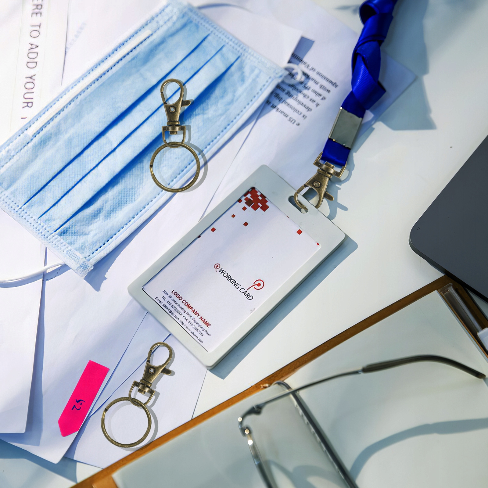 Dog Button Clip Hooks Keychain 20 Sets Marka bez marki