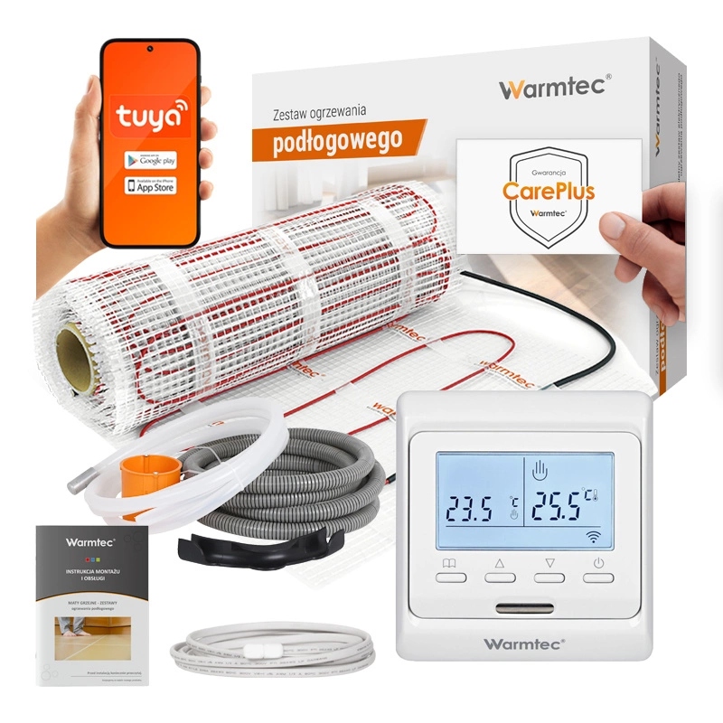 Mata grzewcza grzejna pod płytki Warmtec 170W/m2 DS2-10/T510 1m2 WiFi