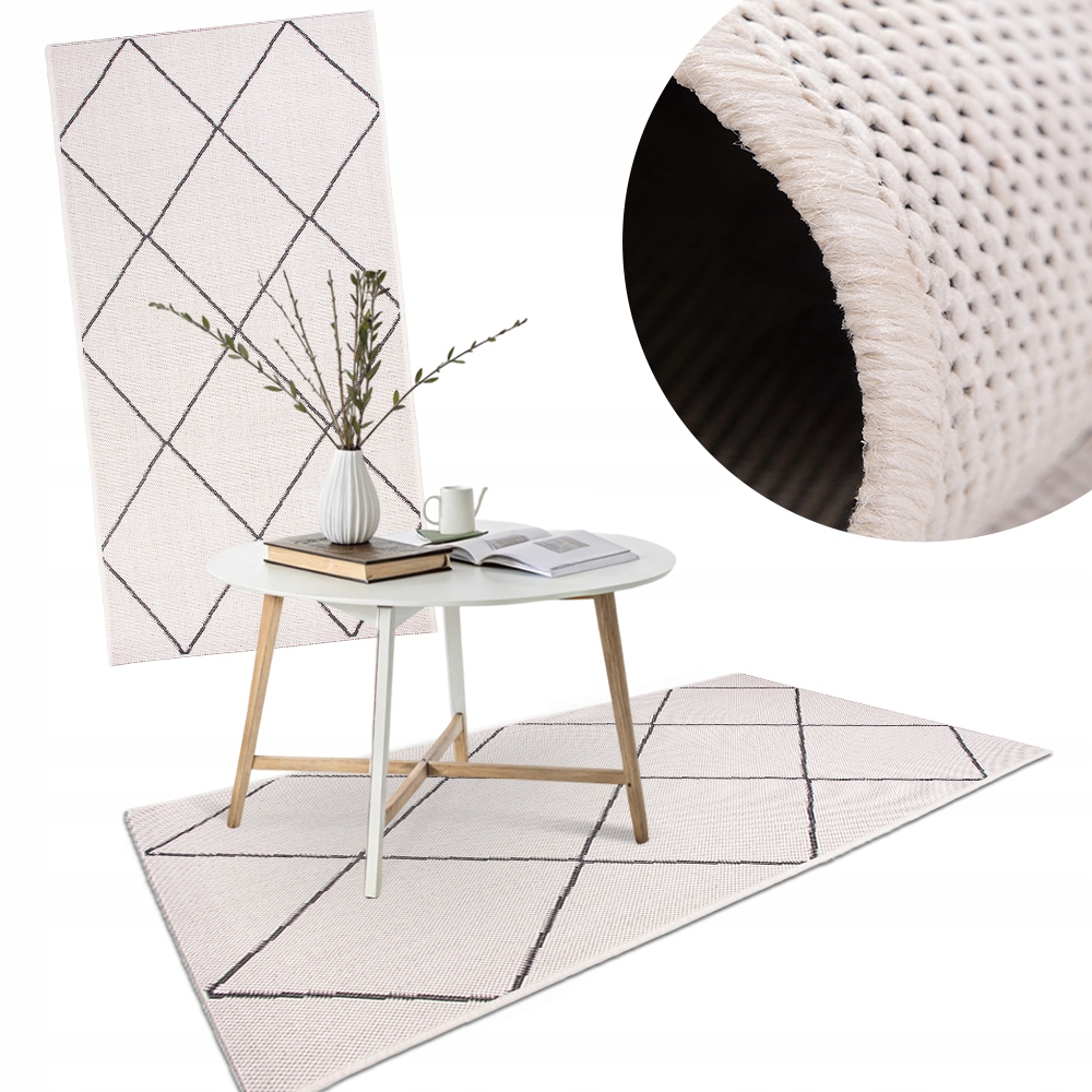 Moderní koberec Lineo Terrace 80x150 Durable plochý tkaný koberec #9313