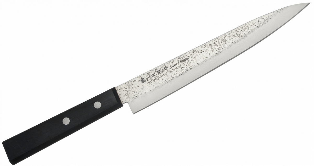 Nůž Yanagi Sashimi 20,5 cm Satake Nashiji Black Pakka