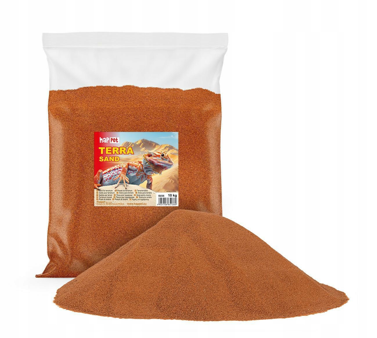 Levně Písek Do Terária Substrát Pro Plazy Gekonů Ještěrky Červený 10KG