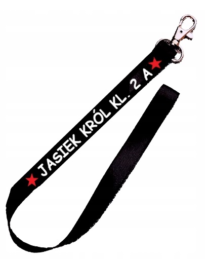 Smycze na klucze na szyję Imię Nazwisko Klasa